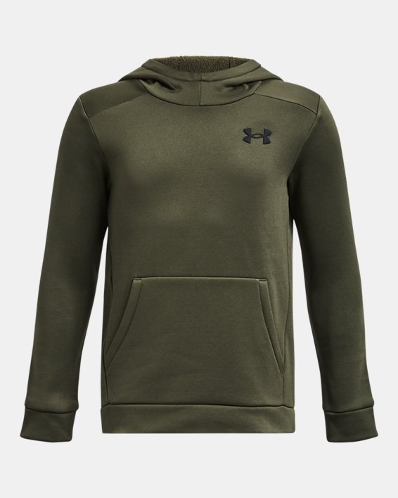 Boys' Armour Fleece® Graphic Hoodie, Green, pdpMainDesktop image number 0